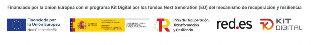 Kit Digital financiado por la Unión Europea. Logos oficiales